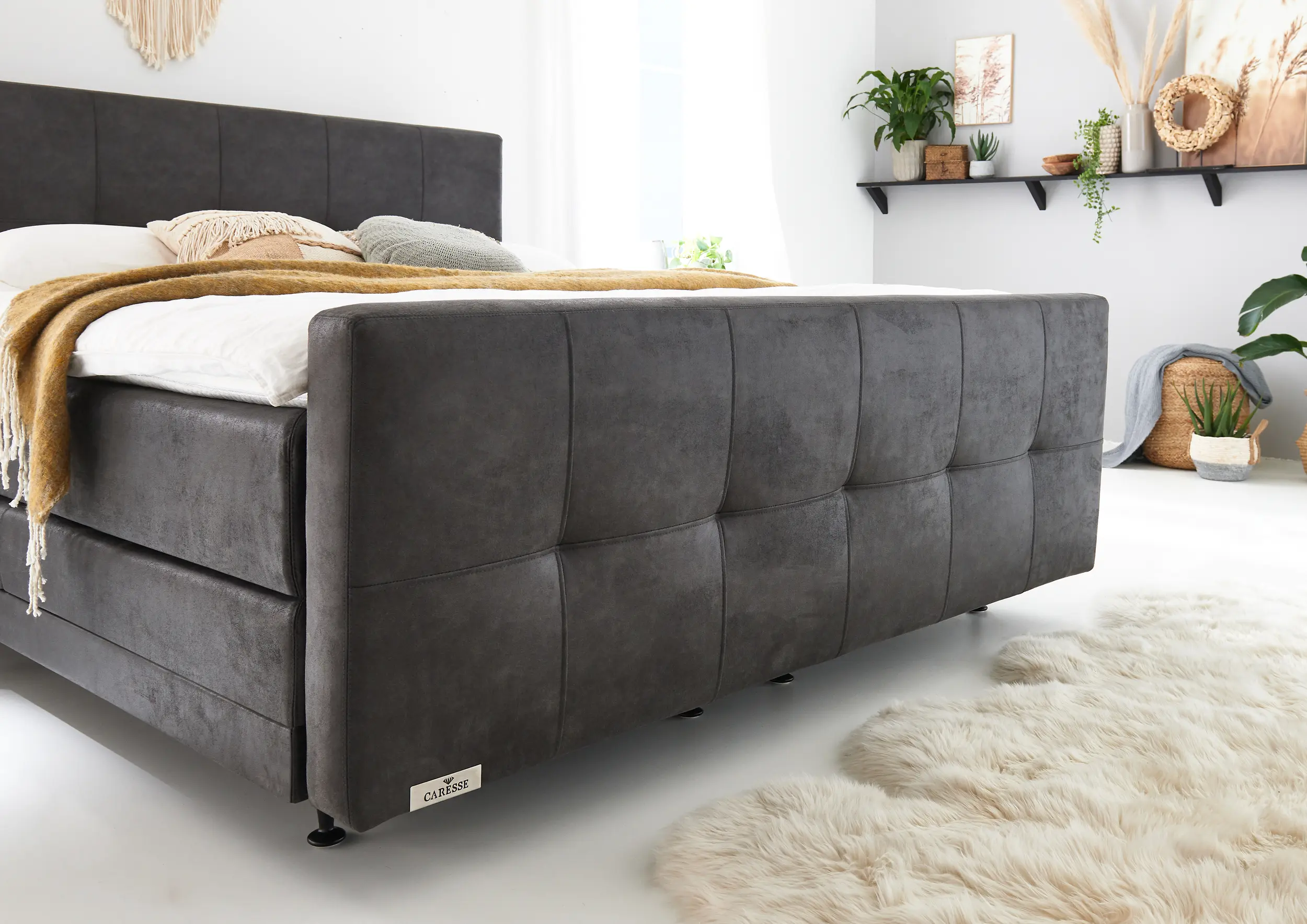 Boxspring Caresse 7060 vlak incl voetbord - Afbeelding 2