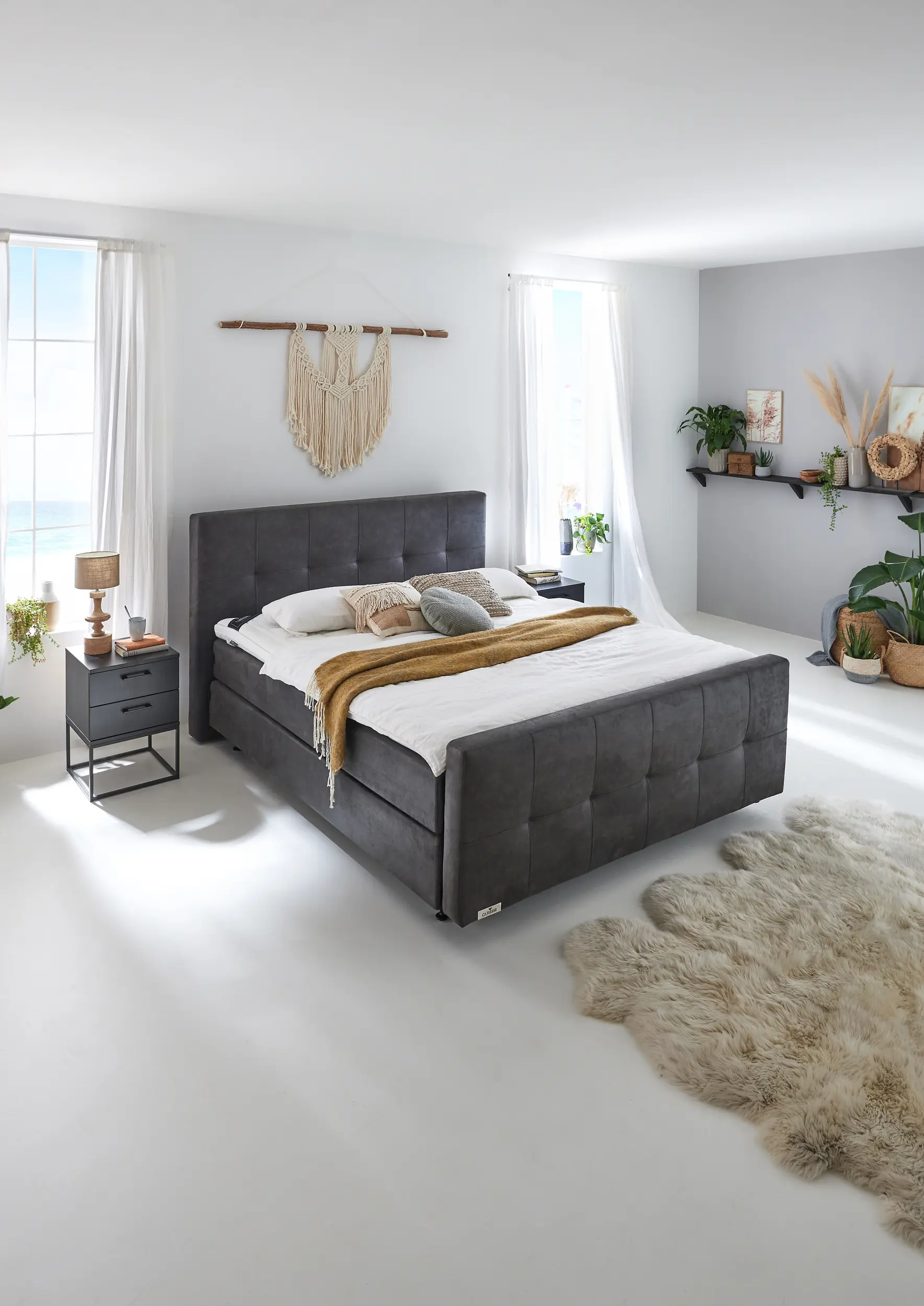 Boxspring Caresse 7060 vlak incl voetbord