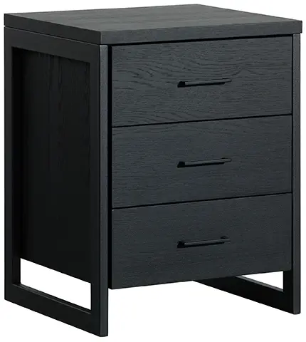 Nachtkastje Oak 3 laden black