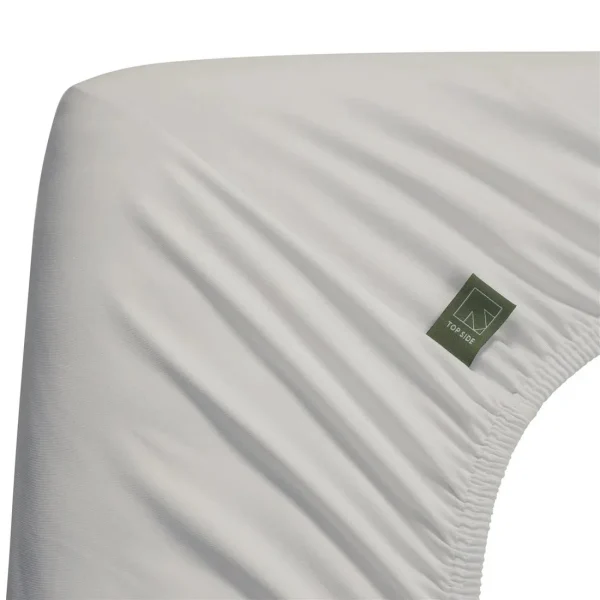 Hoeslaken splittopper Jersey str. DD 180x200cm wit