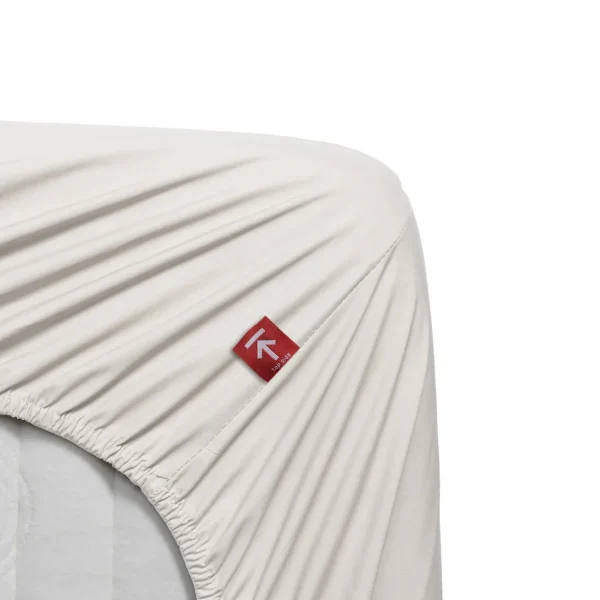 Hoeslaken splittopper Jersey str. DD 180x200cm Offwhite