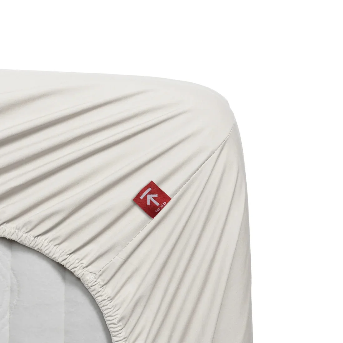 Hoeslaken splittopper Jersey str. DD 180x200cm Offwhite