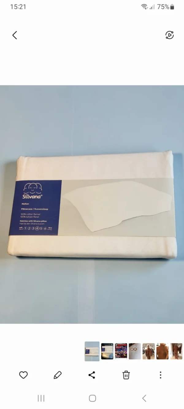 Kussensloop Molton Silvana met schoudercontour 60x70cm